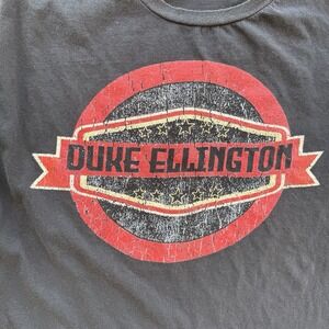 Duke Ellington T Shirt Mens 2XL Black Graphic Print Short Sleeve Cotton